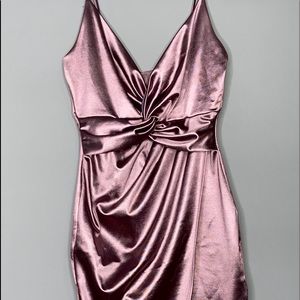 Purple satin dress